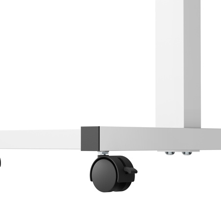 Buddy 02 Lite Adjustable Rolling Table White