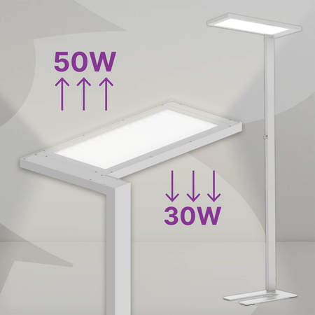 Lampa podłogowa LED narożna GLOW D24 Pro Biała