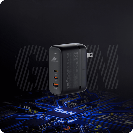 Ładowarka GaN 65W 2x PD 2x USB-C USB QC EU UK US