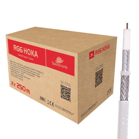 RG6 Spacetronik HOKA 102 CU Dualshield 2x250 kábel