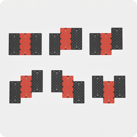 Holdee-Zubehör perforierte Platte SPB-153R, Rot/Schwarz