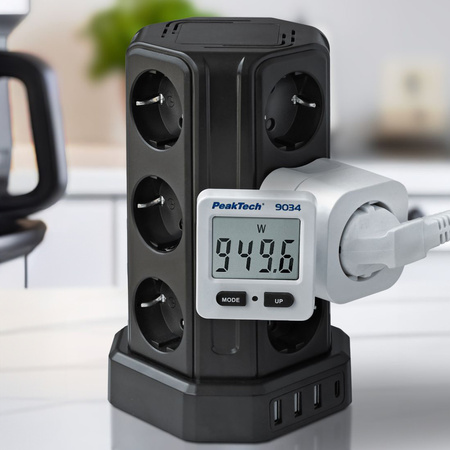 Cyfrowy Licznik Zużycia Energii PeakTech 9034