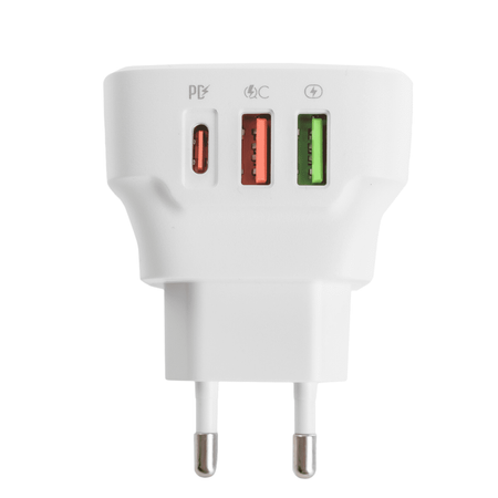 32W 3 Port USB Ladegerät PD QC Ldnio Q334 weiß