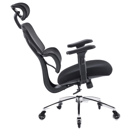 Zestaw do nowoczesnego biura: biurko elektryczne + fotel czarny