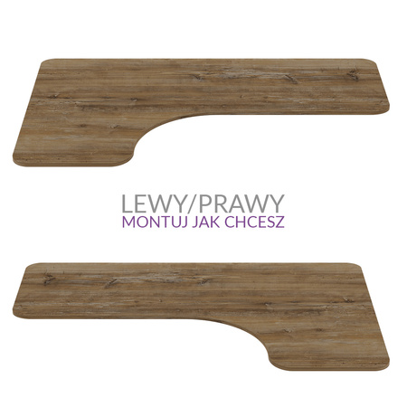 Rohový psací stůl 160x110x60x18 cm Retro L