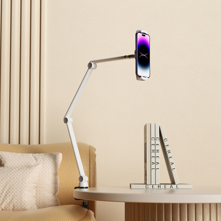 Uchwyt biurkowy Spacetronik SPP12303B do tableta i smartfona z regulowanym ramieniem