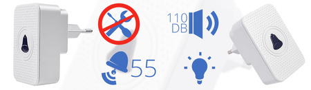 Dzwonek WiFi Spacetronik SL-DB10 bez baterii