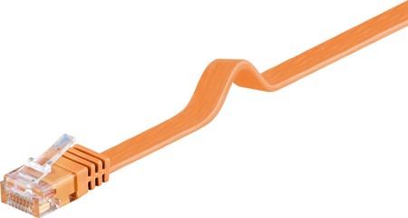 Kabel LAN Patchcord CAT 6 U/UTP PŁASKI orange 1m