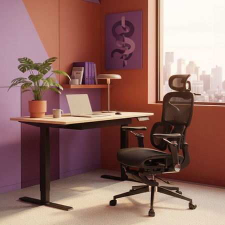 Regulowany Fotel biurowy 6D SPRINGO-02 Szary