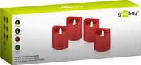 Goobay red LED candles 75x10cm KIT 4x