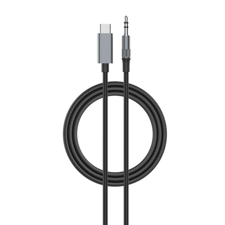 DAC Adapterkabel von USB-C auf Klinke 3,5mm 1m grau