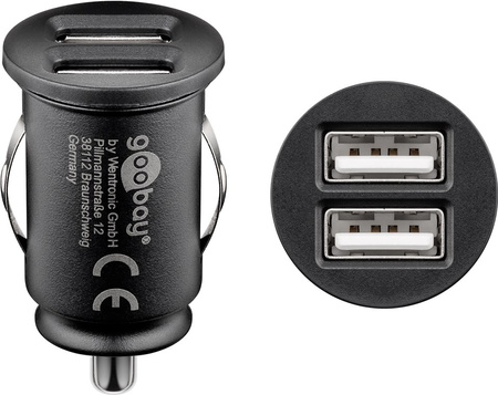 Autoladegerät 2x USB 48A 24W Goobay