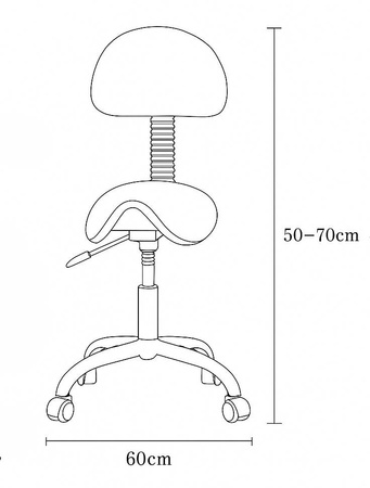 Ergonomiczny hoker regulowany SELLA 1 biały