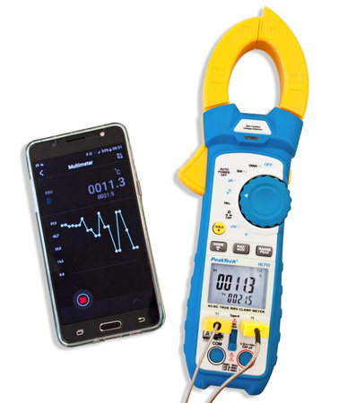 Digitálny kliešťový merač PeakTech 1670 s Bluetooth