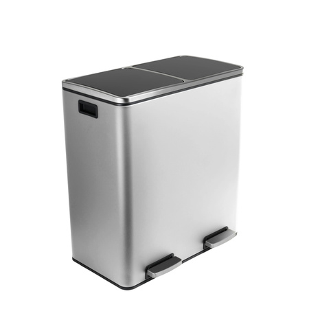 Funky Trash Can Silver Black Spacetronik Podwójny