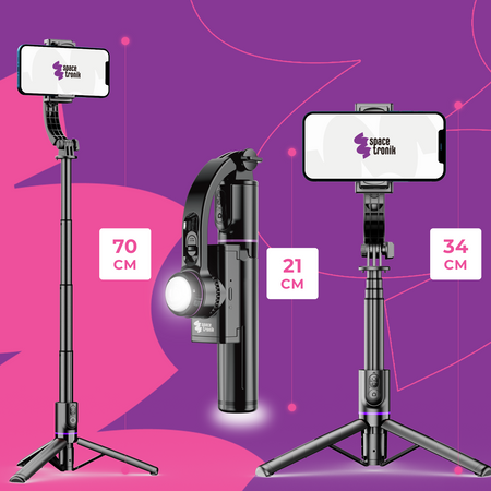 Spacetronik SR-ROLLPIX01 Selfie tyč plus stativ