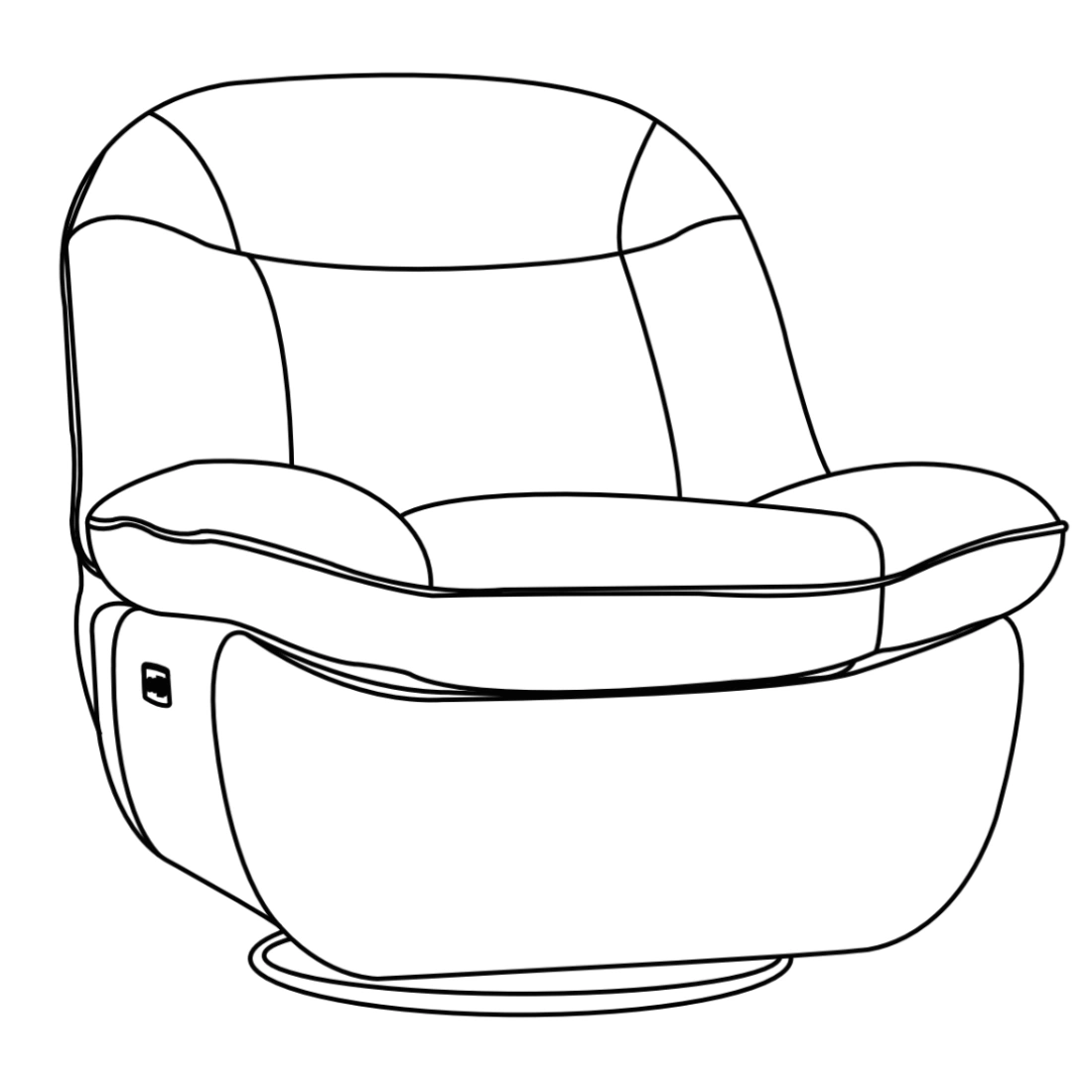 rysunek techniczny fotela FLAX 05 beżowy SPC-FLAX-05_V2