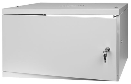 RACK 19'' 6U 600x350mm Šedé ocelové dveře