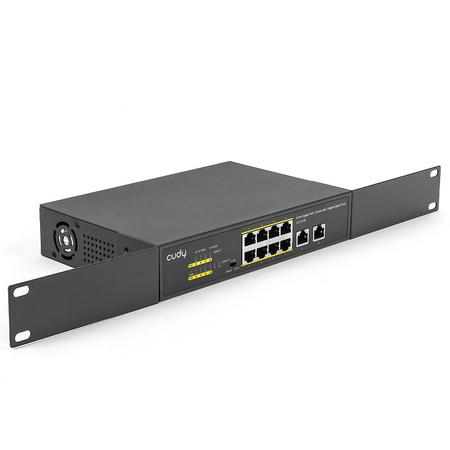 PoE+ SWITCH 10-portový GS1010P 120W 1Gbps VLAN CCTV