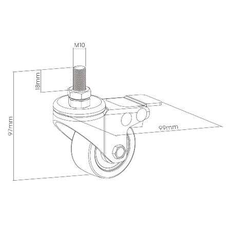 Spacetronik SPE-A03 desk casters