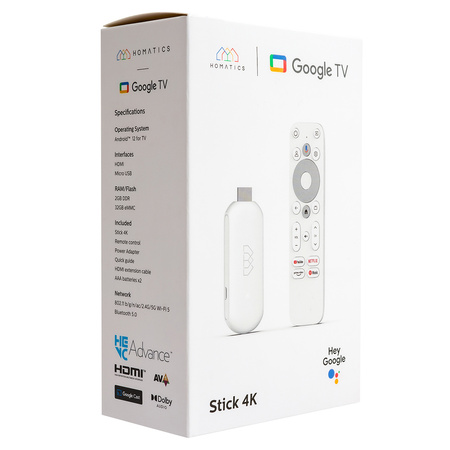 Android SMART TV Homatics Stick 4K Google TV