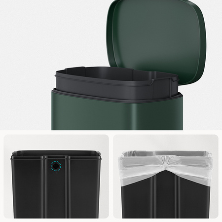 Funky Trash Can Green Black Spacetronik Pojedynczy