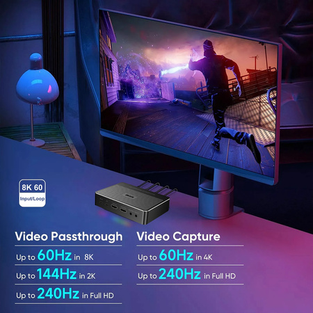 Grabber wideo audio HDMI 8K60 4K144 EZCAP364
