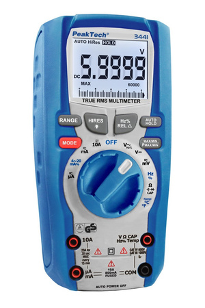 Digitálny multimeter LCD a TrueRMS IP67 PeakTech 3441