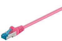 Patchcord LAN CAT 6A S/FTP růžový 10m