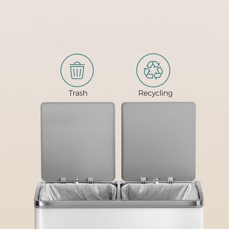 Funky Trash Can White Black Spacetronik Podwójny