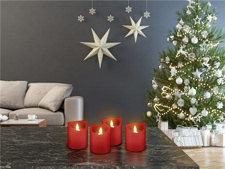 Goobay red LED candles 75x10cm KIT 4x