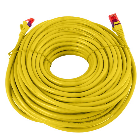 RJ45 CAT 6 U/UTP AWG24 žlutý 30m kabel