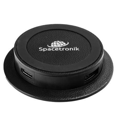 Spacetronik Aufputz-Rundsteckdose SPS-R0D3BSET