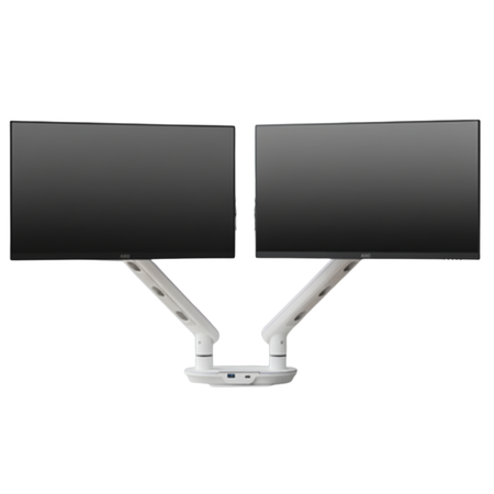 Podwójne Ramię do Monitora SPAF120LUW Białe