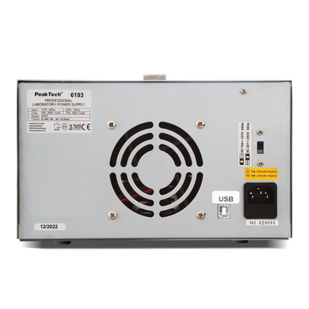 PeakTech 6193 USB 2x30V 5A lab power supply
