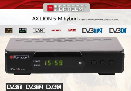 DVB-T2 HBBTV T-BOX Opticum + WiFi tuner