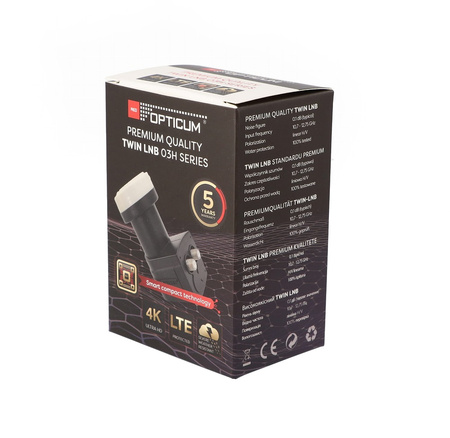 LNB TWIN OPTICUM RED 03H PREMIUM konvertor