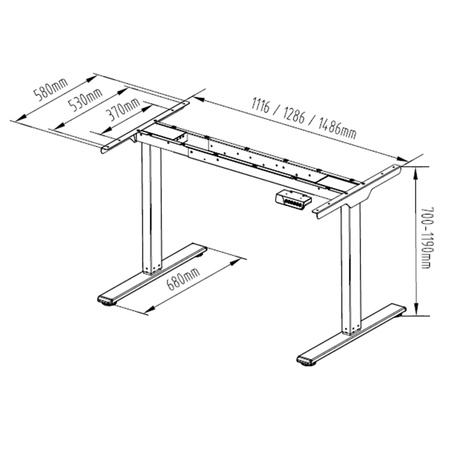 Elektryczny stelaż biurkowy Spacetronik SPE-214EJ
