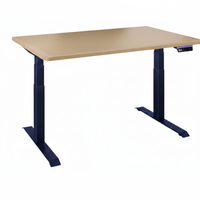 Biurko regulowane Vegard elektryczne dwusilnikowe MDF granatowo-złote