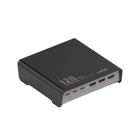 120W 6portová nabíječka USB A a C Ldnio Q605 černá