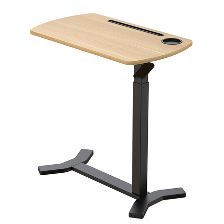 Buddy adjustable table on wheels black, wood