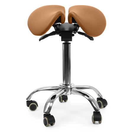 Ergonomic adjustable hocker SELLA brown