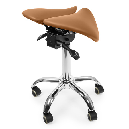 Ergonomic adjustable hocker SELLA brown