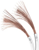 Goobay 2x25mm CU copper speaker cable 50m white