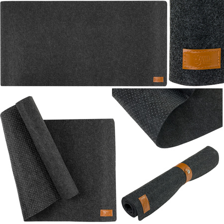 Mata filcowa na biurko ciemnoszara 120x60cm SPB062