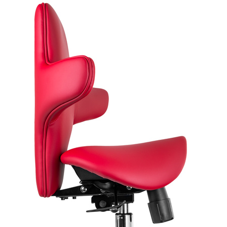 Ergonomiczny hoker regulowany SELLA czerwony