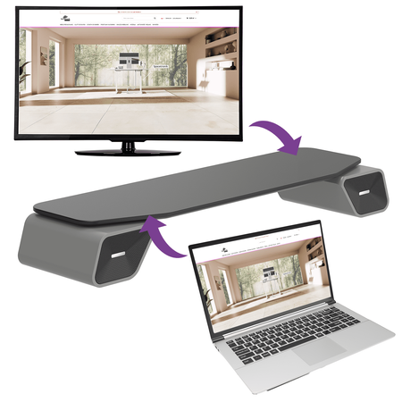 Audio stand with speakers for 70cm monitor