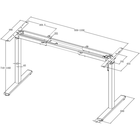 Elektrický stolní stojan SPE-121B 110cm
