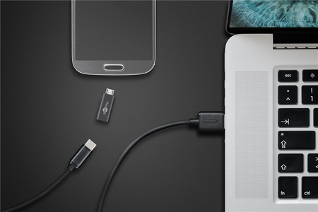 Adaptér USB-C microUSB 2.0 Goobay BLK