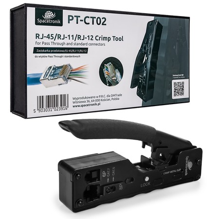 Pass-through crimper RJ45/RJ12/RJ11 PT-CT02